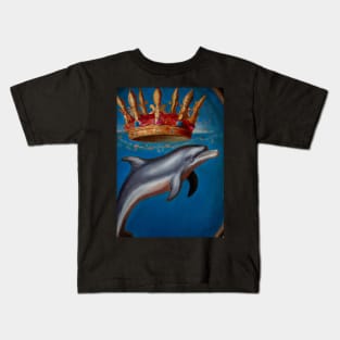 Dolphin with a Crown Kids T-Shirt